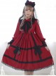 Devil's Wing Red Long Sleeve Gothic Lolita Dress