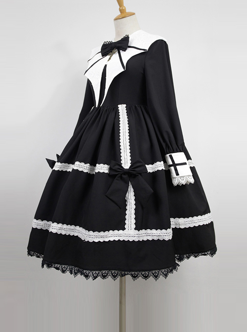 Devil's Wing Red Long Sleeve Gothic Lolita Dress