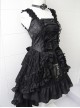 Black Sleeveless Halter Gothic Punk Lolita Dress