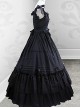 Black Retro Victorian Gothic Lolita Fly Sleeves Long Dress