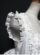 White Multi-storey Ruffles Sleeveless Sweet Lolita Dress