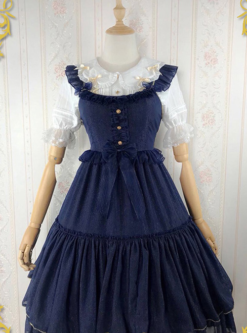 Iridescent Sugar's Dream Series Ruffles Sweet Lolita Flying Sleeve Dress