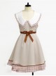 Lapel Bowknot Double-breasted Sleeveless Classic Lolita Dress