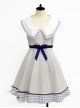 Lapel Bowknot Double-breasted Sleeveless Classic Lolita Dress