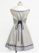 Lapel Bowknot Double-breasted Sleeveless Classic Lolita Dress
