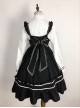 Black Elegant Bowknot Classic Lolita Sling Dress