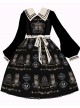 Lapel Owl Pattern Classic Lolita Long Sleeve Dress