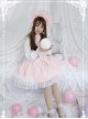 Cream Mousse Macarons Color Plaid Classic Lolita Sling Dress