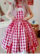 Pure Cotton Plaid Sweet Lolita Sling Dress