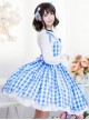 Pure Cotton Plaid Sweet Lolita Sling Dress