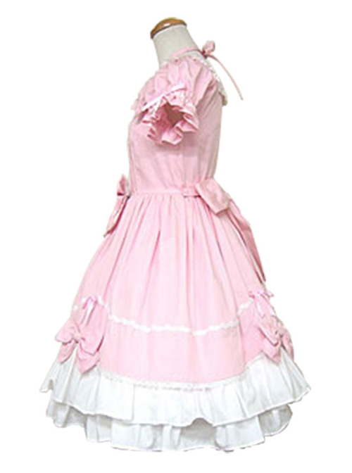 Cute Bowknot Short Sleeve Sweet Lolita Dress