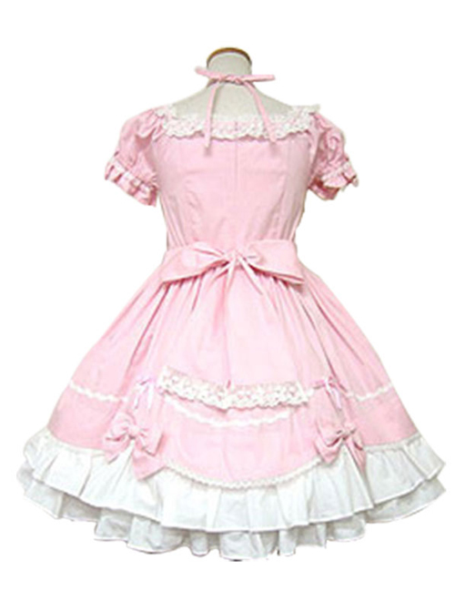 Cute Bowknot Short Sleeve Sweet Lolita Dress