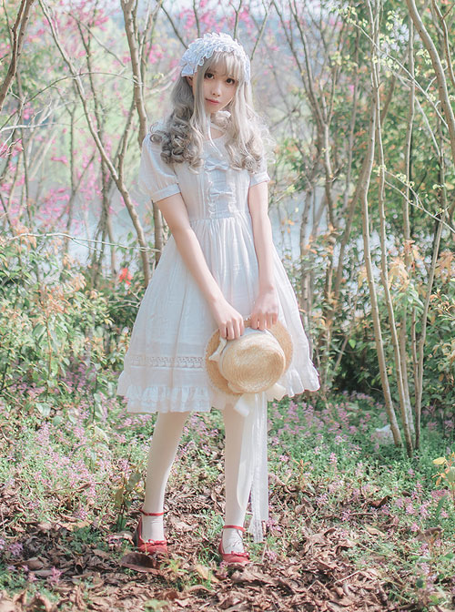 Chiffon Short Sleeves Bowknot Classic Lolita Dress