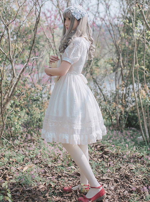 Chiffon Short Sleeves Bowknot Classic Lolita Dress