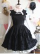 Black Cute Bowknot Slim Classic Lolita Sling Dress