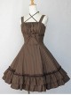 Vertical Stripes Cloths Classic Lolita Sling Dress