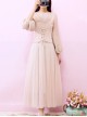 Retro Elegant Knitted Sweater And Gauze Sling Dress Set