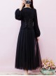 Retro Elegant Knitted Sweater And Gauze Sling Dress Set