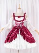 Elegant Red And White Classic Lolita Dress