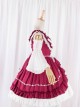 Elegant Red And White Classic Lolita Dress