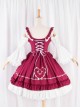 Elegant Red And White Classic Lolita Dress