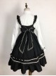 Wine Red Elegant Bowknot Classic Lolita Sling Dress