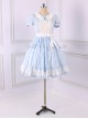 Alice In Wonderland Blue Short Puff Sleeves Classic Lolita Dress