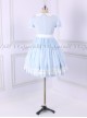 Alice In Wonderland Blue Short Puff Sleeves Classic Lolita Dress