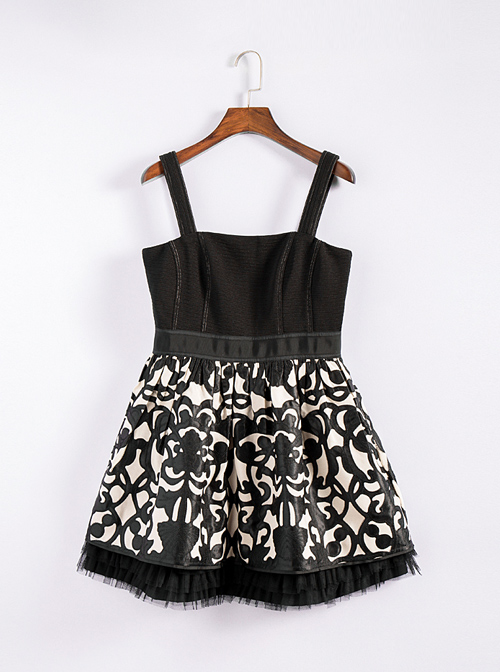 Sexy High Waist Gothic Lolita Sling Dress