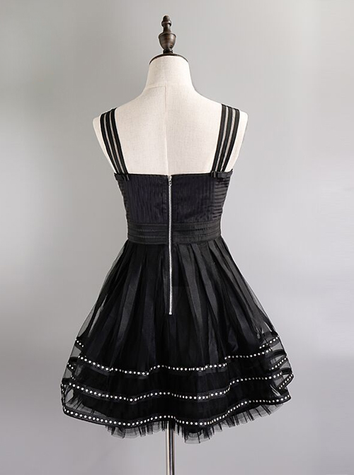 Sexy High Waist Gothic Lolita Sling Dress