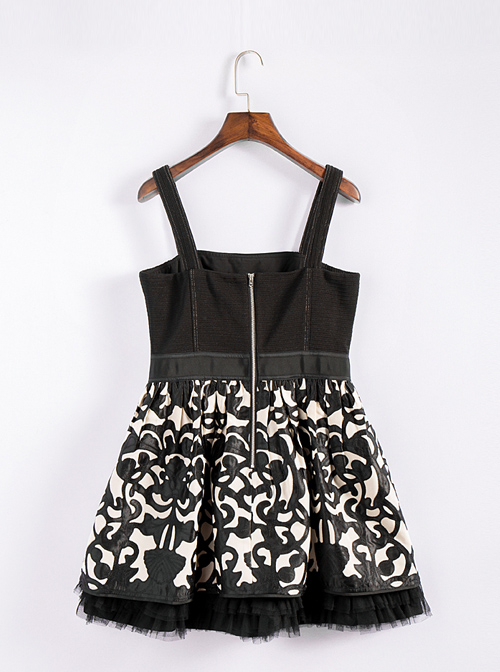 Sexy High Waist Gothic Lolita Sling Dress