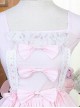 Pink Bind Straps Lace Sweet Lolita Short Sleeves Dress