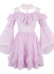 Purple Chiffon Sweet Lolita Long Sleeve Dress