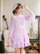 Purple Chiffon Sweet Lolita Long Sleeve Dress