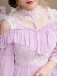 Purple Chiffon Sweet Lolita Long Sleeve Dress