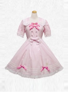 Summer's Big Miss Series Pink Short Sleeve Classic Lolita Dress