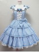 Striped Ocean Series Classic Lolita Sleeveless Dress