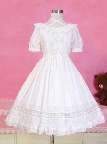 Pure Color Short Sleeves Classic Lolita Dress