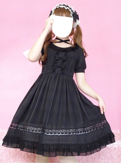 Pure Color Short Sleeves Classic Lolita Dress