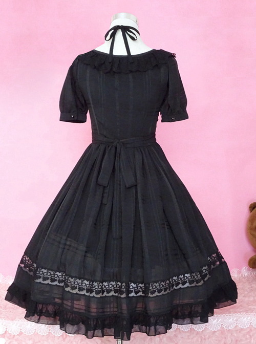 Pure Color Short Sleeves Classic Lolita Dress