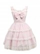 Pink Sleeveless Lace Ruffles Sweet Lolita Dress