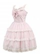 Pink Sleeveless Lace Ruffles Sweet Lolita Dress