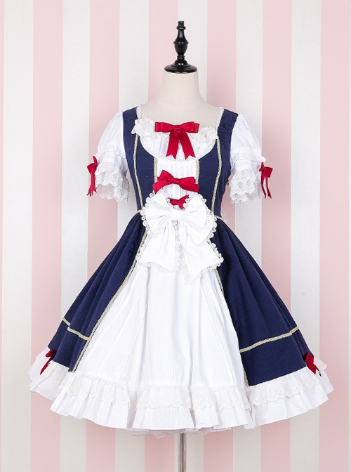 Snow White Luxuriant Version Sweet Classic Lolita Short Sleeve Dress