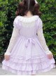 High Waist Cute Ruffle Chiffon Sweet Lolita Short Sleeve Dress