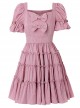 Retro Short Sleeves High Waist Classic Lolita Dress