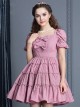 Retro Short Sleeves High Waist Classic Lolita Dress