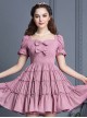 Retro Short Sleeves High Waist Classic Lolita Dress