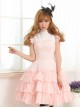 Pink Sleeveless Ruffle Sweet Lolita Dress