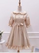 Cute Ruffles Doll Collar Short Sleeves Classic Lolita Dress