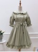 Cute Ruffles Doll Collar Short Sleeves Classic Lolita Dress